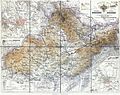Schoberova mapa Moravy a Sliezska z roku 1888