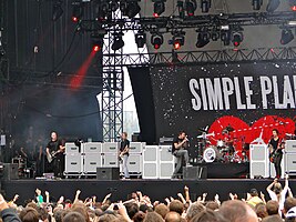 Simple Plan on stage at Rock en Seine, 2011