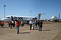 Avión de Líneas Aéreas Sol del Paraguay a su arribo al aeropuerto