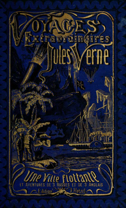 Reliure de type bleu personnalisé pour Une ville flottante (vers 1872)