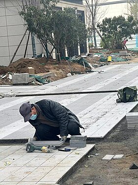 Henan Nanyang pavement construction site