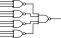 12-input OR gate realized via a cascade of NOR and NAND gates.