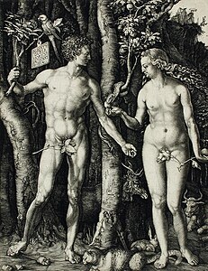 Adam et Ève, 1504, 24,92 × 19,21 cm, Musée d'Art du comté de Los Angeles.