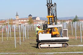 Champ de panneaux photovoltaïques de la zone verse nord de Blaye.