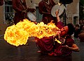 File:Fire breathing 2 Luc Viatour.jpg#2: ベルギー、"Jaipur Maharaja Brass Band"の火吹き Chassepierre Belgium, by Luc Viatour (CC-BY-SA-2.5, 2.0, 1.0)