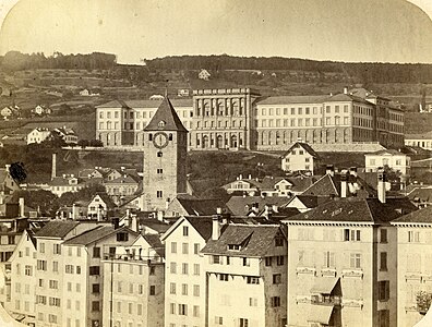 Um 1870. Im Hintergrund die ETH