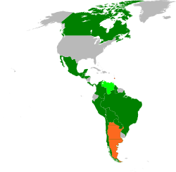     Venezuela      Países miembros      Países miembros retirados