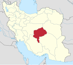 Location of Yazd Province within Iran