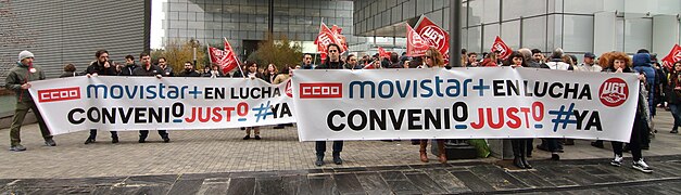 Manifestación trabajadores de Movistar+ por conflicto laboral, 11.jpg