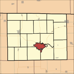 Location in Stephenson County