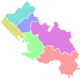 Map of wards in Chiba city