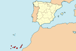 Location of Canary Islands