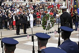 Memorial Day 2010 at Arlington National Cemetery wreath laying ceremony lead by Vice President Joseph Biden at the Tomb of the Unknowns and remarks at the Arlington National Cemetery Amphitheater on May 31, 2010 - 38.jpg