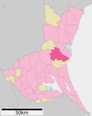 Lage Mitos in der Präfektur