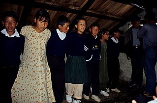 Children practise dance