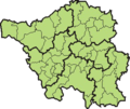 Das Saarland mit seinen sechs Kreisen und 52 Gemeinden