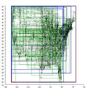 Guttman's linear split.[2] Even worse structure, but also faster to construct.