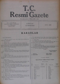 Resmi Gazete sayfasi