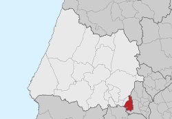 Localização da antiga freguesia de Queluz em Sintra.