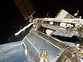 Astronaut Ron Garan participates in the mission's third scheduled session of extravehicular activity (EVA)