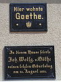 Gedenktafel Goethe am Löwen