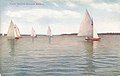 Yacht Racing On Lake Geneva, postcard