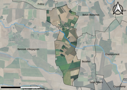 Carte orhophotogrammétrique de la commune.