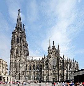 Cathedral of Cologne, Germany. It is a UNESCO World Heritage site and one of the most famous churches in Germany.