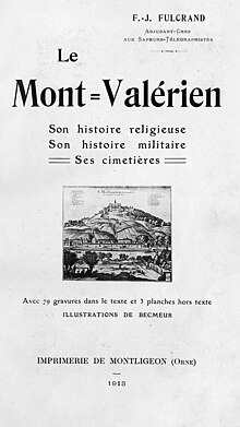 Couverture du livre de F. J. Fulcrand sur le mont Valérien (1918).