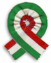 Ungarn har en kokarde (kokárda) i rødt, hvitt og grønt.