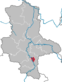Elhelyezkedése Szász-Anhalt térképén