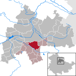 Läget för kommunen Schloßvippach i Landkreis Sömmerda