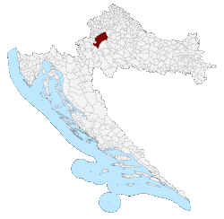 Vị trí của Zagreb within Croatia