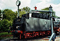 Number 01 118, a DRG Class 01 from the Historische Eisenbahn Frankfurt at the water crane in the coal yard.