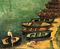 Émile Bernard : Barques à Pont-Aven (1890, huile sur toile, collection particulière)