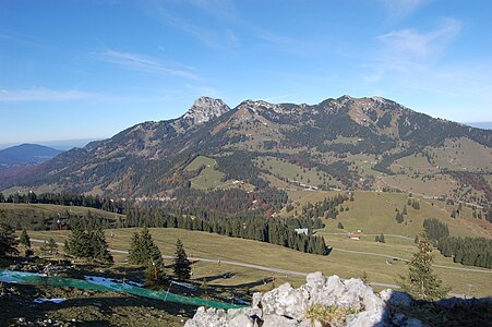 Wendelsteingruppe mit Wildalpjoch vom Sudelfeld