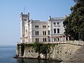 Trieste'de Miramare Şatosu yan cephesi