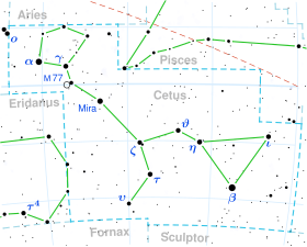 Gliese 65 is located in the constellation Cetus.