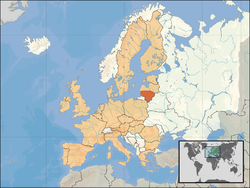 Location of  Lituwenia  (orange) – on the European continent  (camel & white) – in the European Union  (camel)                  [Legend]