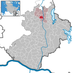 Elhelyezkedése Schleswig-Holstein térképén