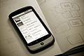 Client Evernote su un dispositivo Android (Nexus One)