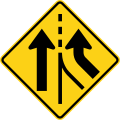 W4-3R Added right lane