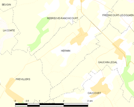 Mapa obce Hermin