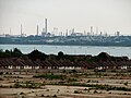 View over Southampton Water to Fawley, with the former Woolston shipyard in the foreground