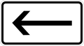 Zusatzzeichen 1000-10 Richtungsangaben durch Pfeile, linksweisend