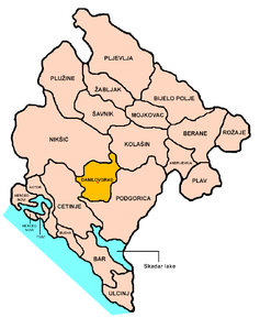 Kart over Danilovgrad