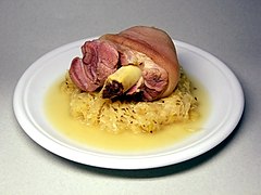 pickled eisbein with sauerkraut