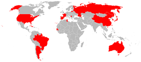 Mappa delle nazioni partecipanti