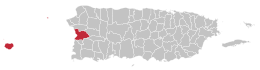 Locatie van Mayagüez in Puerto Rico