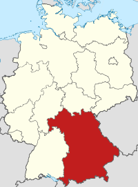 Posiziun da la Baviera en Germania